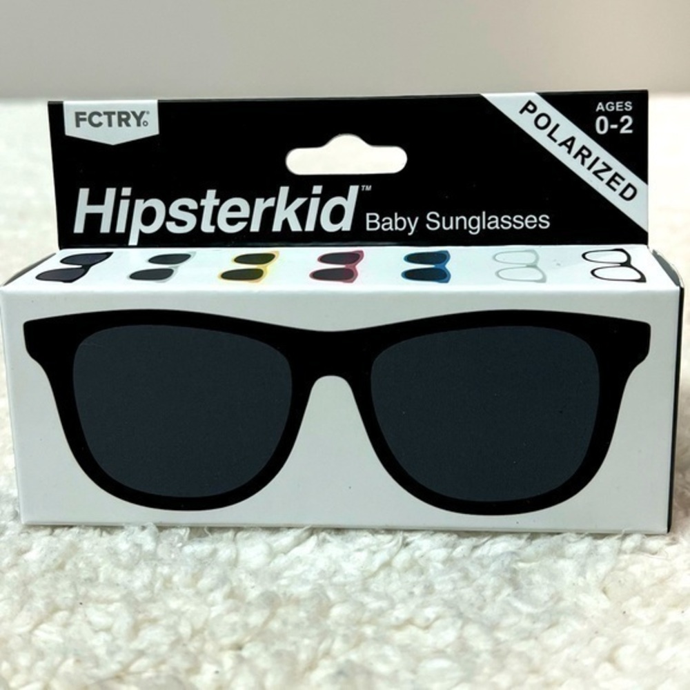 FCTRY “Hipsterkid" Black Polarized Kids Sunglasses